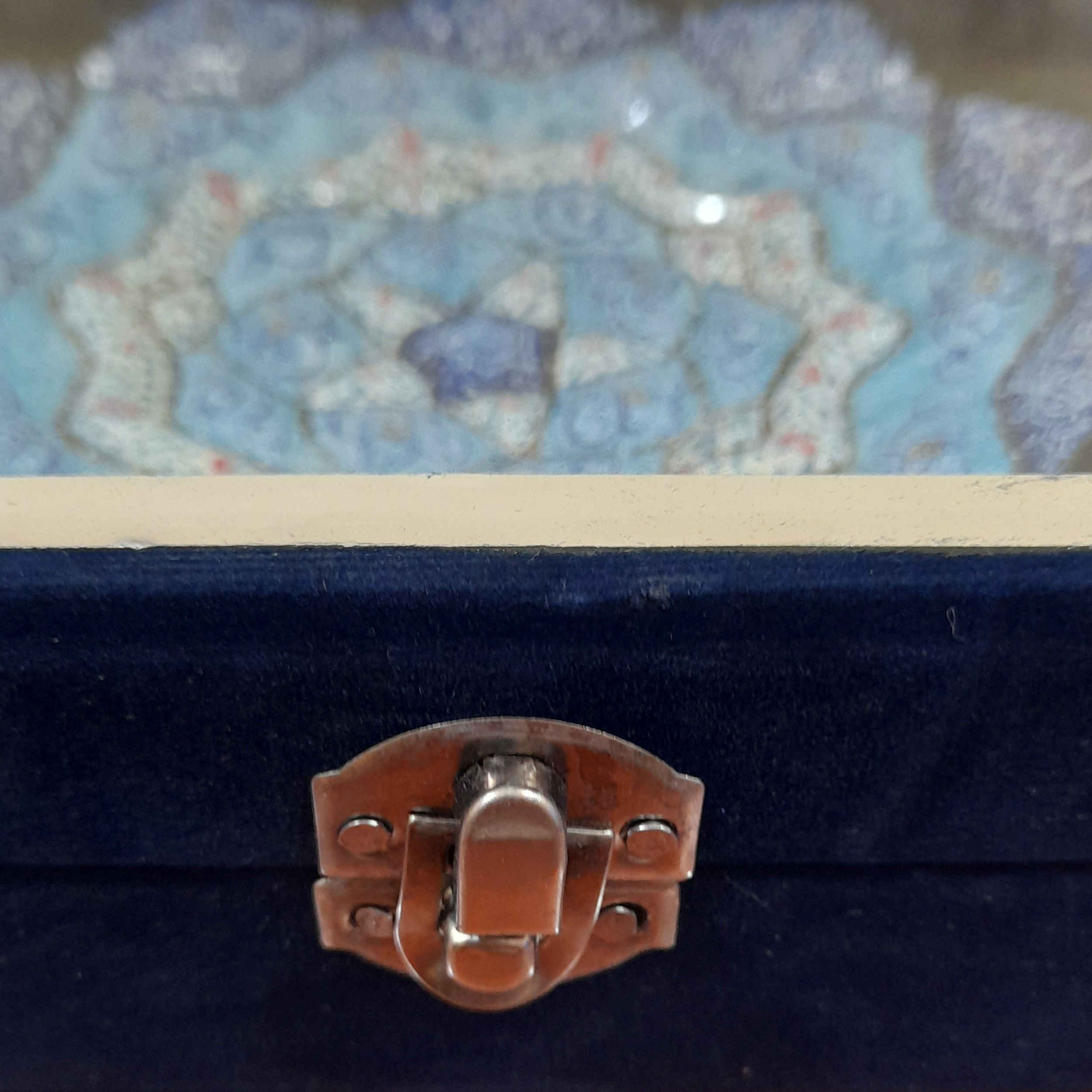 Decorative Copper Wall Plate with Persian Minakari for Home Decor