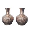 Handcrafted Persian Engraved Copper Vase Decorative - Set of 2