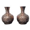 Handcrafted Persian Engraved Copper Vase Decorative - Set of 2