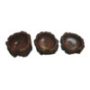 Decorative Log Wooden Bowls Handcrafted from Acacia Wood set of 3