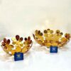 Serving Metal Bowl in Floral Design Model Borna