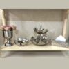 Serving Metal Bowl in Floral Design Model Borna