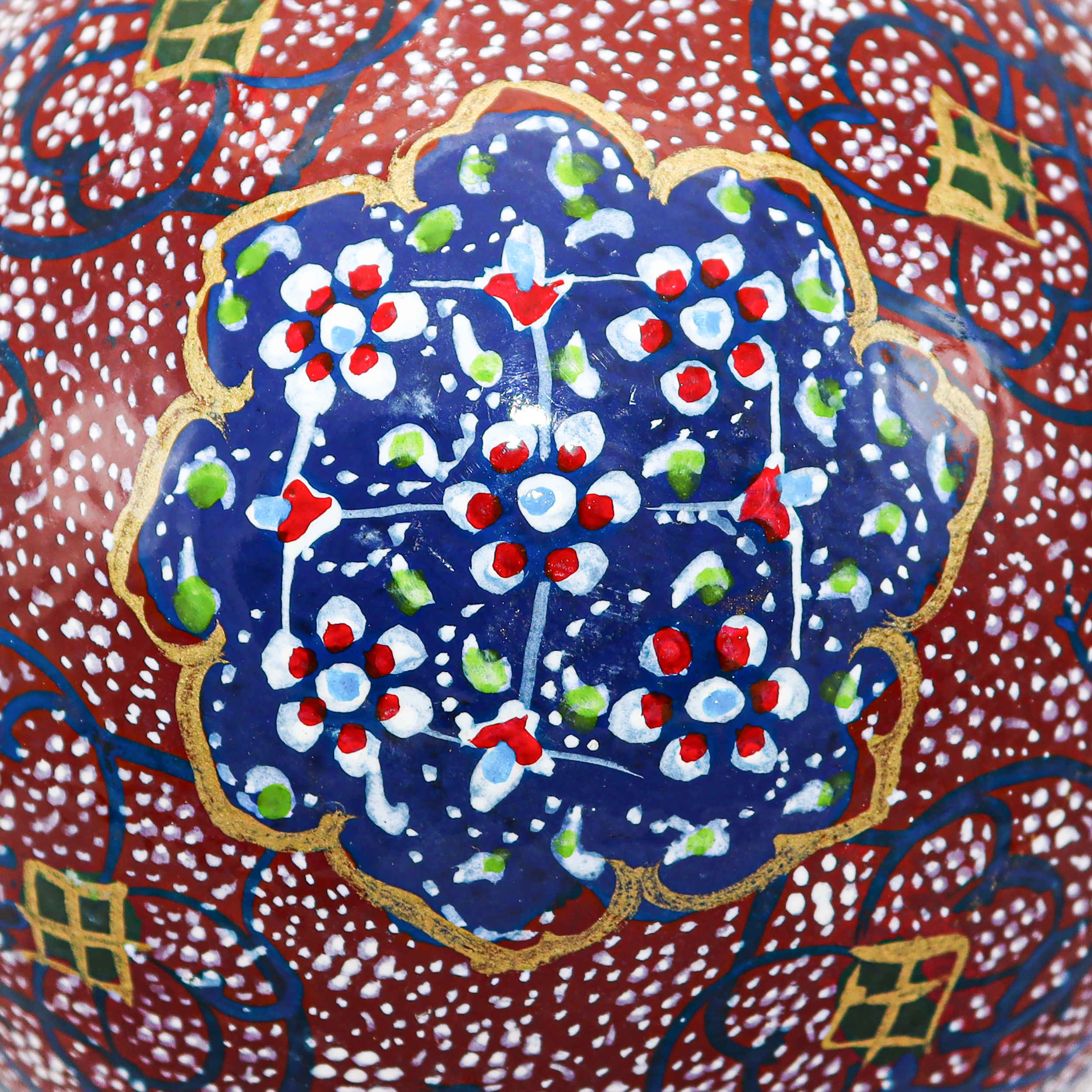 Persian Decorative Hand Painted Ostrich Egg Shell