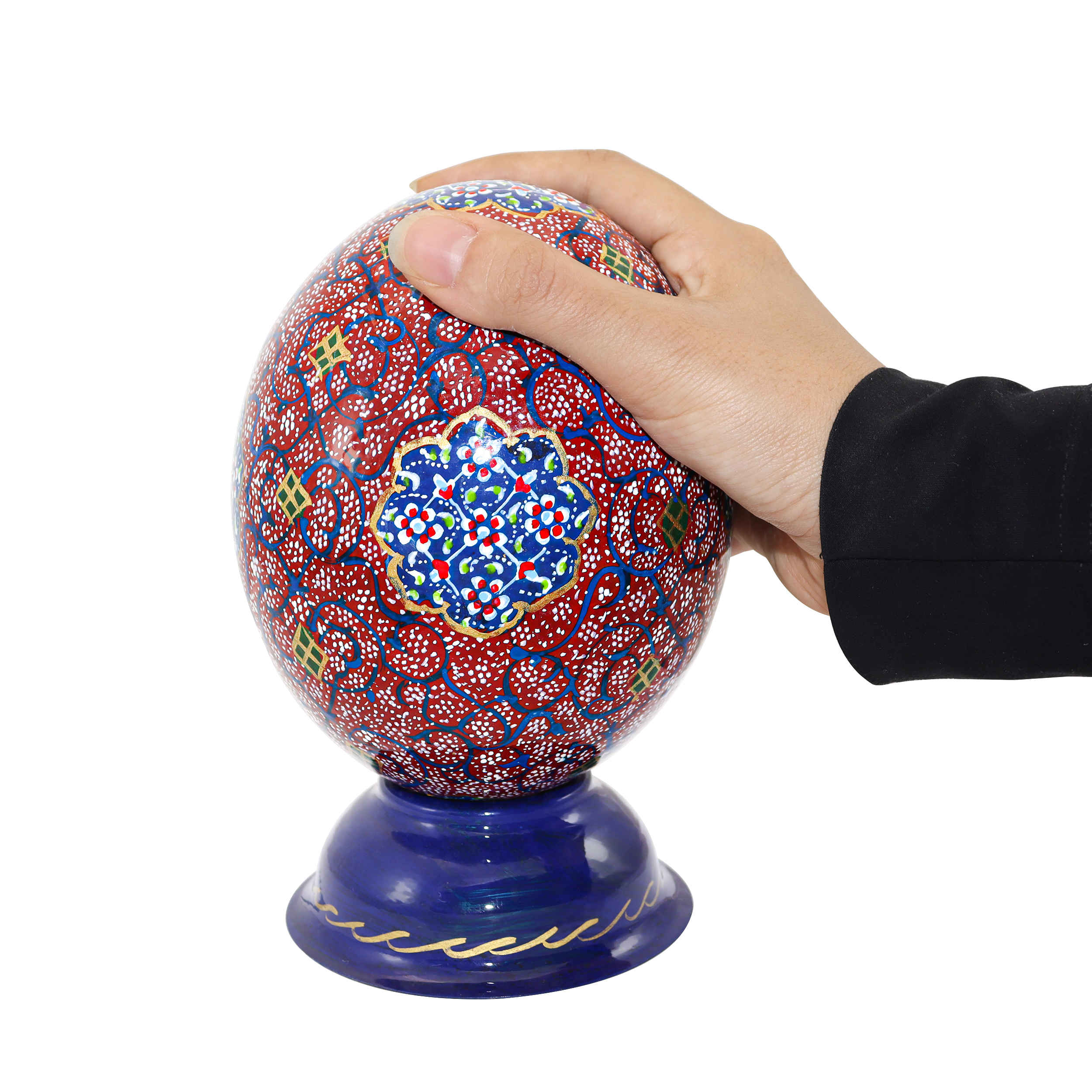 Persian Decorative Hand Painted Ostrich Egg Shell - ShopiPersia