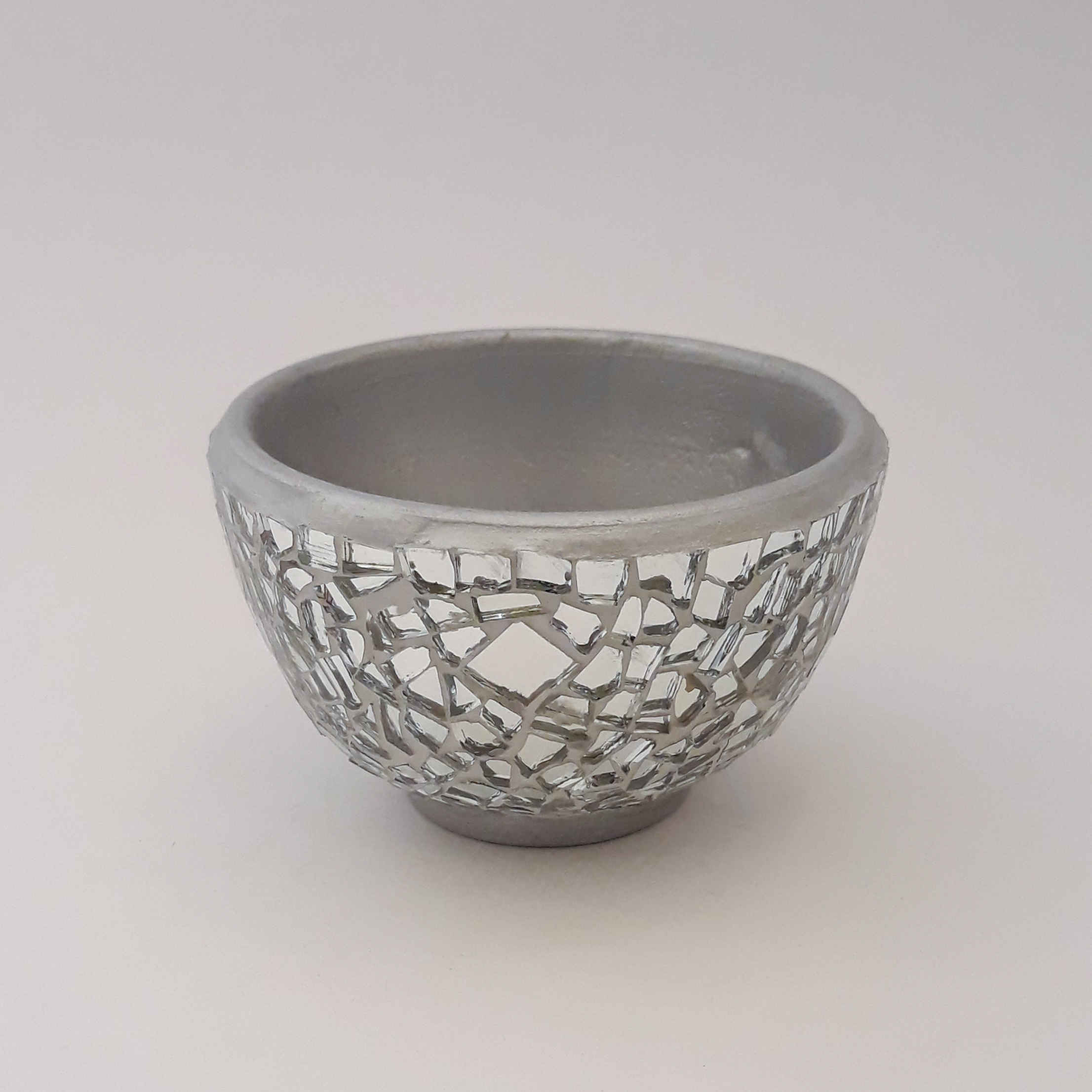 Decorative Pottery Bowl Artistic Handcrafted Adorned with Mirrorwork