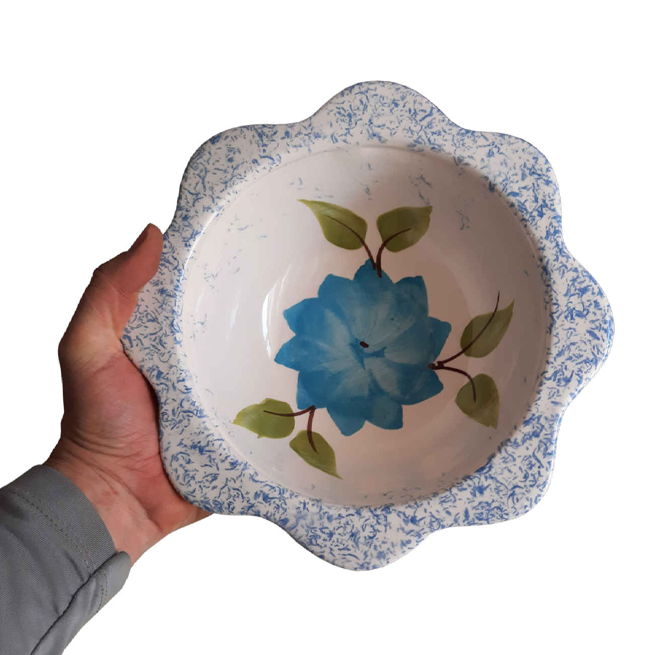 Decorative Pottery Bowl Artistic with Persian Fish Pool Design