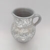 Decorative Pottery Pitcher Handmade with Mirrorwork Design Featuring Lid