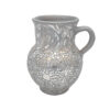 Decorative Pottery Pitcher Handmade with Mirrorwork Design Featuring Lid