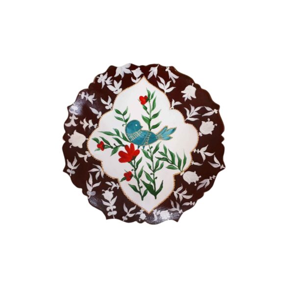 Decorative Pottery Wall Plate Handcrafted & Hand painted Waterproof in Gol o Morgh Design