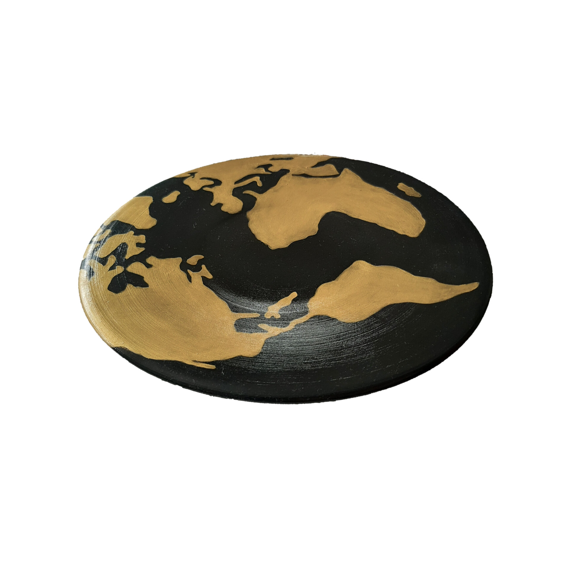 Decorative Pottery Plate for Table & Wall Decor in Planet Earth Design