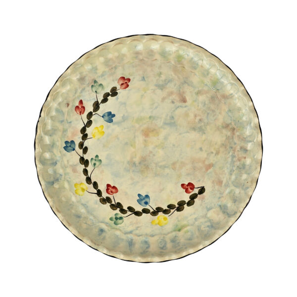 Decorative Pottery Tray with Artistic Design Handcrafted & HandPainted