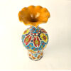 Decorative Pottery Vase with Persian Minakari Enamel Art Hand painted Floral