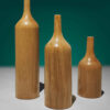Handcrafted Decorative Single Stem Vase Made from Natural Solid Wood - Set of 3