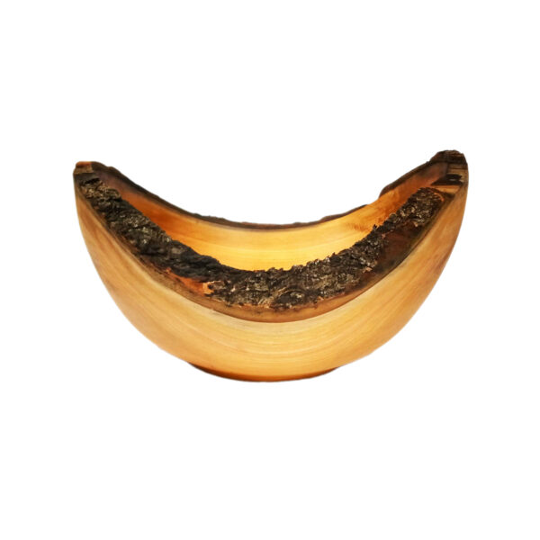 Decorative Wooden Bowl Natural Cherry Wood Handcrafted