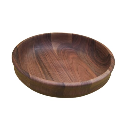 Decorative Wooden Bowl Rustic Handcrafted Minimal from Walnut Wood
