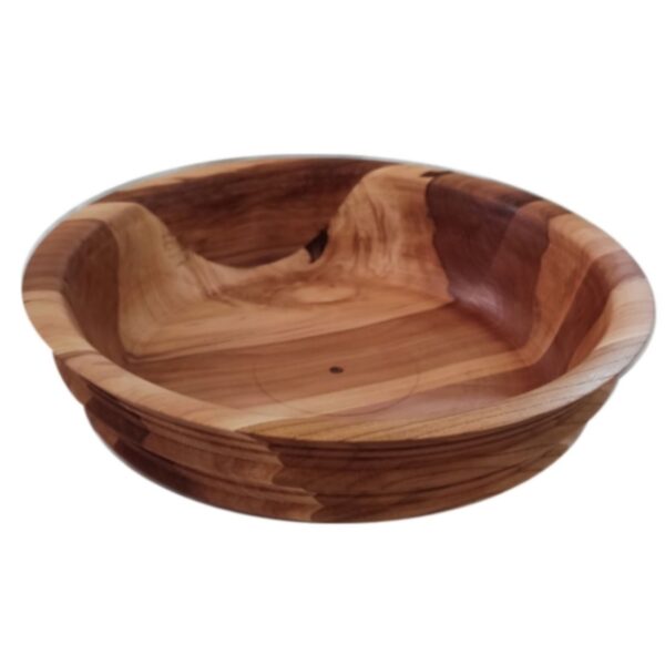 Decorative Wooden Bowl Rustic Made of Walnut, Cherry & Wild Forest Tree Wood