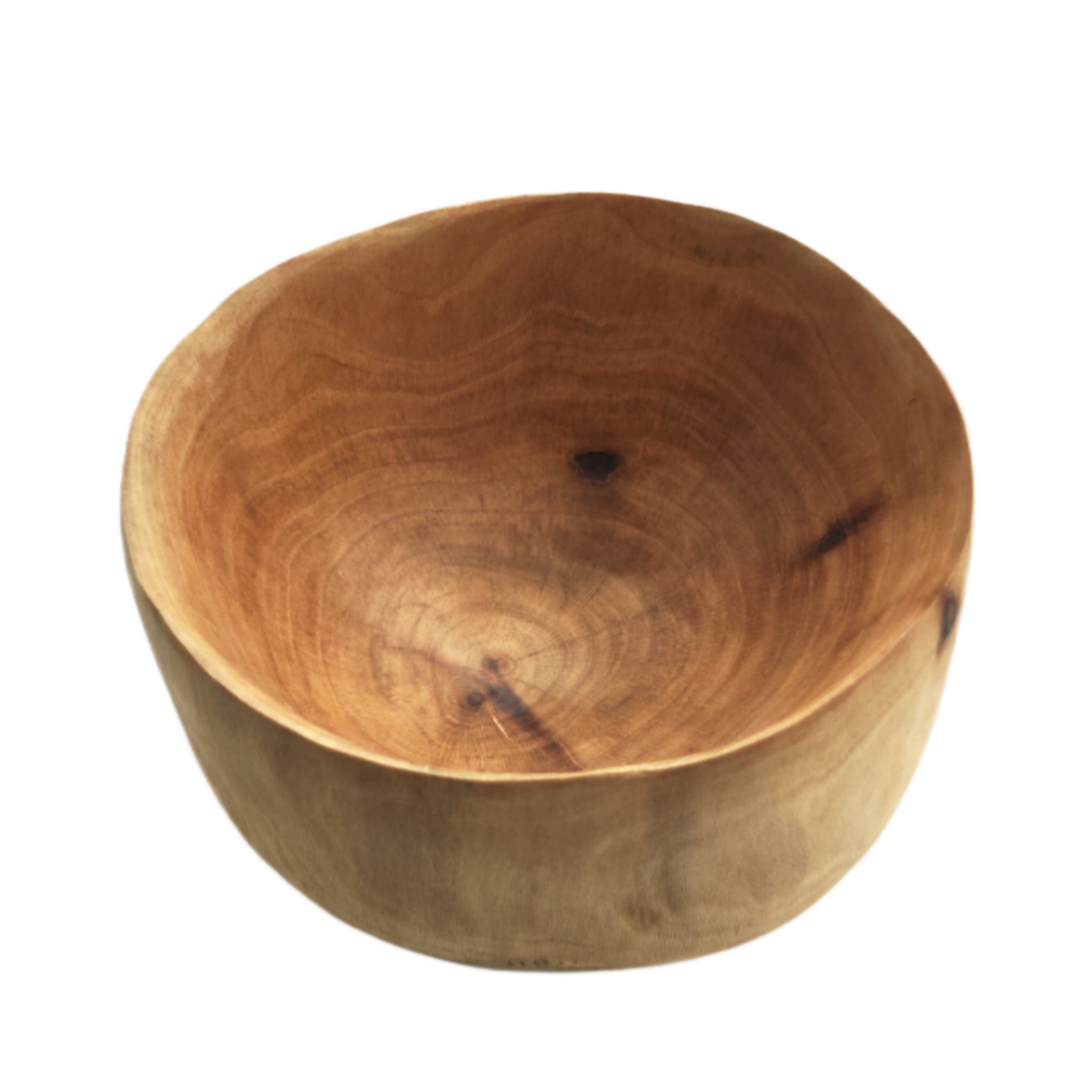 Decorative Wooden Bowl Rustic & Water-Resistant in Natural Wood