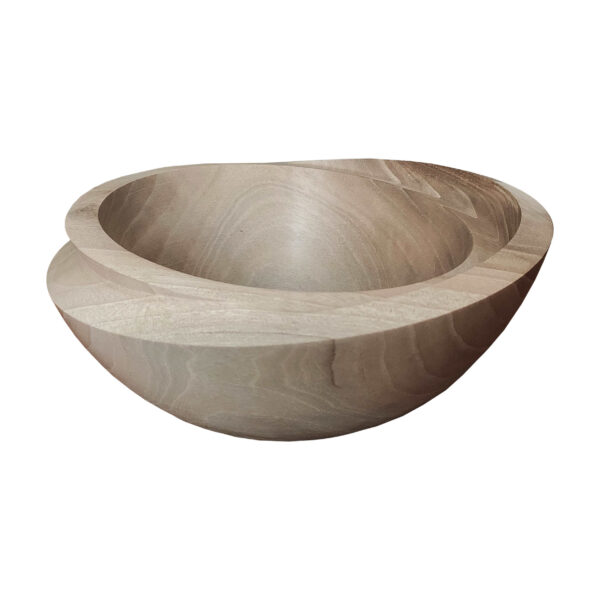 Decorative Wooden Bowl in Bowl Walnut Wood Artisanal