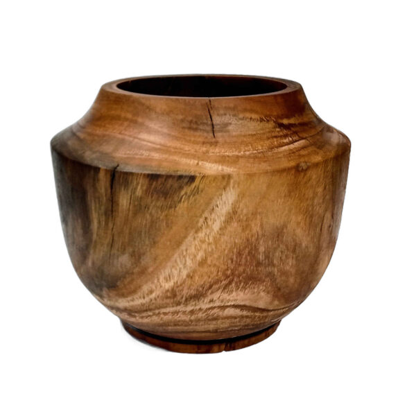 Handcrafted Decorative Wooden Vases Made from Natural Solid Wood for Living Space