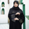 Elegant Loose Fit Abaya for Muslim Women with Embroidered Roses