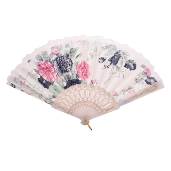 Folding Hand Fan – Foldable Floral Design, TR W Model