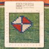 Persian Gabbeh Wool Rug Handwoven in Fars Geometric Green