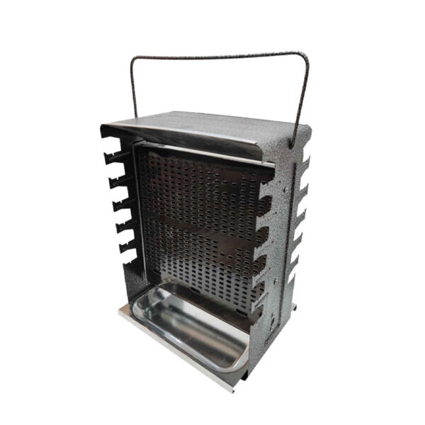 Vertical Gas Burner Grill for Kebabs - Double-Sided with 12-Skewer Stand