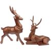 Geometric Deer Cubism Figurine Set of 2 - Artistic Home Pieces