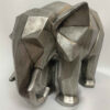 Geometric Elephant Figurine Animal Sculpture for Artisan