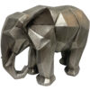 Geometric Elephant Figurine Animal Sculpture for Artisan