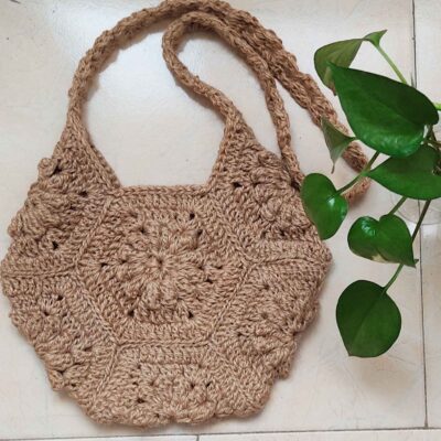 Handwoven Hemp Crochet Tote Bag – Market Model