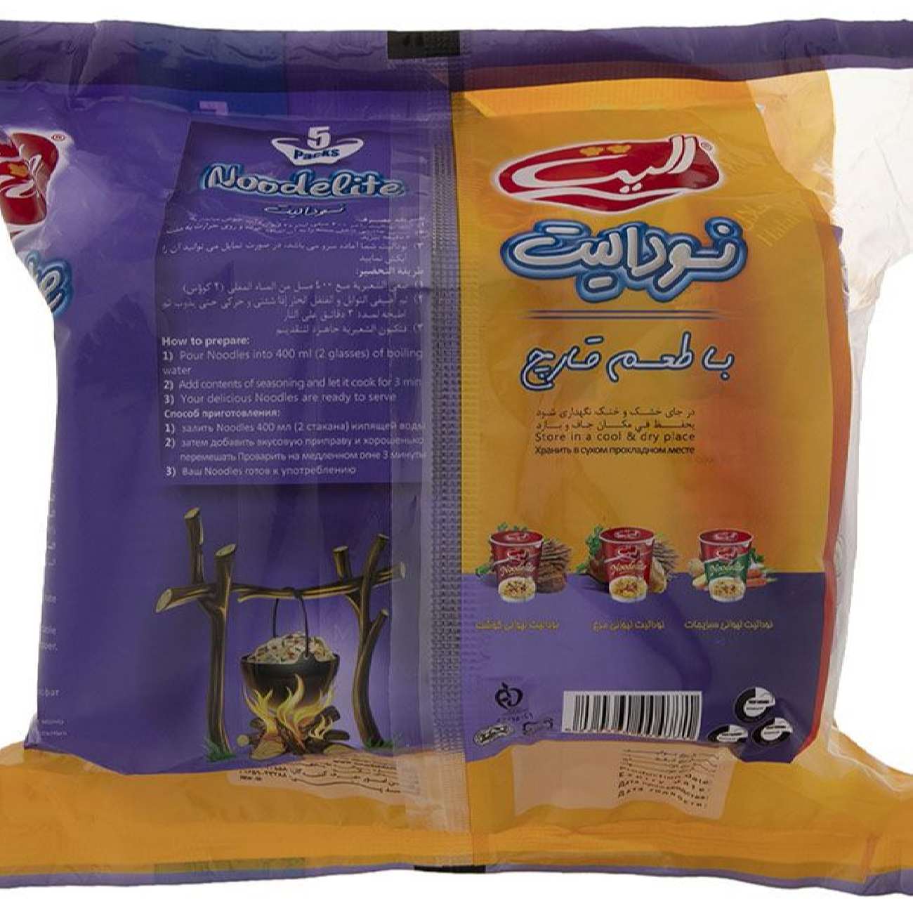 Instant Noodle – Elite Indomie – Mushroom Flavor, 375 gr (4 Packs)