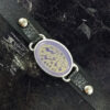 Islamic Bracelet with Leather & Agate Stone Adjustable Ya Aba Abdillah