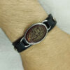 Islamic Bracelet with Leather & Agate Stone for Men