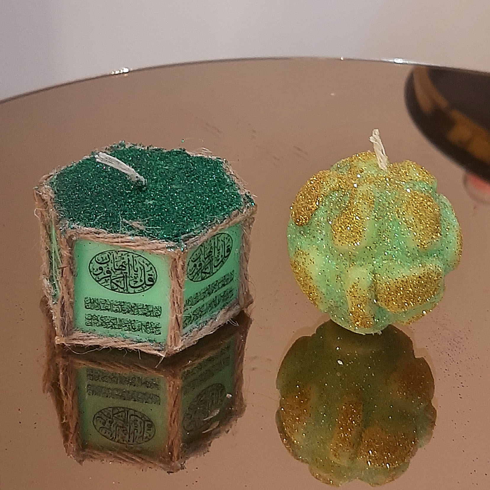 Islamic Unscented Votive Candle Set – Green