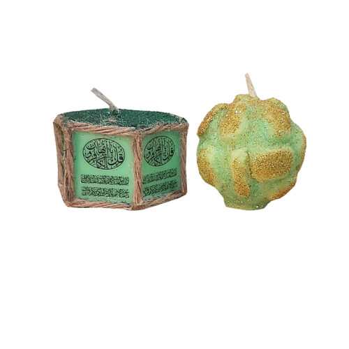 Islamic Unscented Votive Candle Set – Green