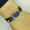 Islamic Leather Bracelet & Agate Stone Adjustable for Men