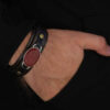 Islamic Leather Bracelet with Agate Stone for Men Adorned with Wa in Yakad