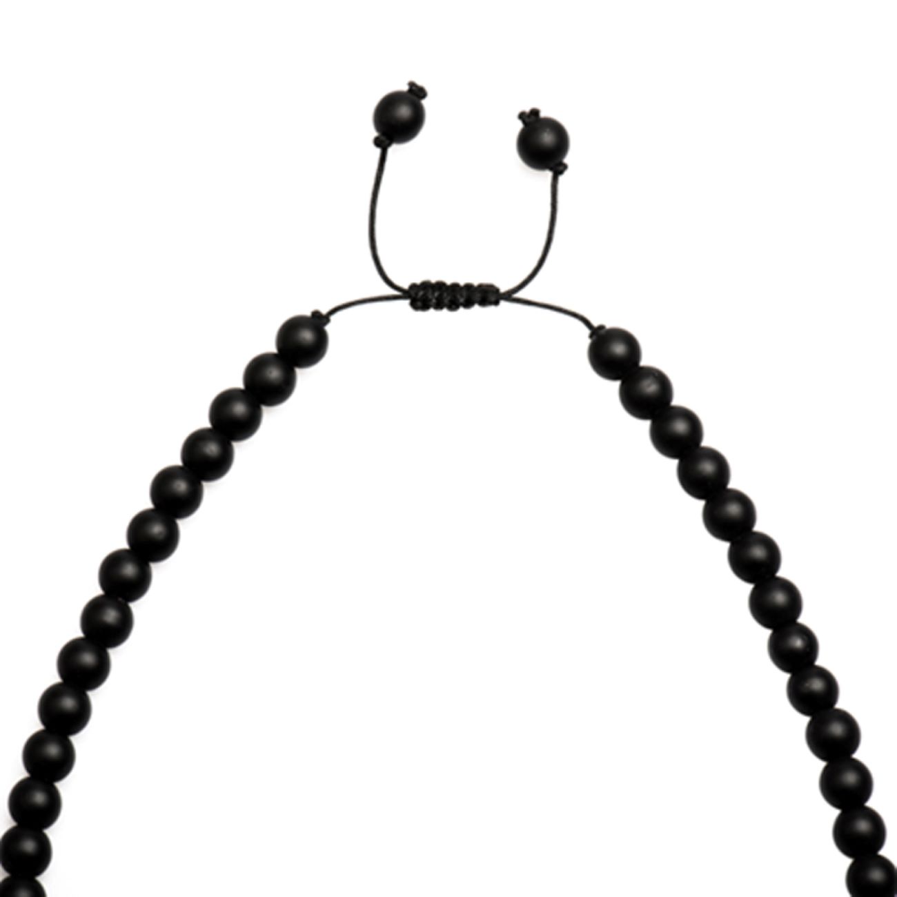 Islamic Beaded Necklace with Ya Hossein Calligraphy  Steel Pendant