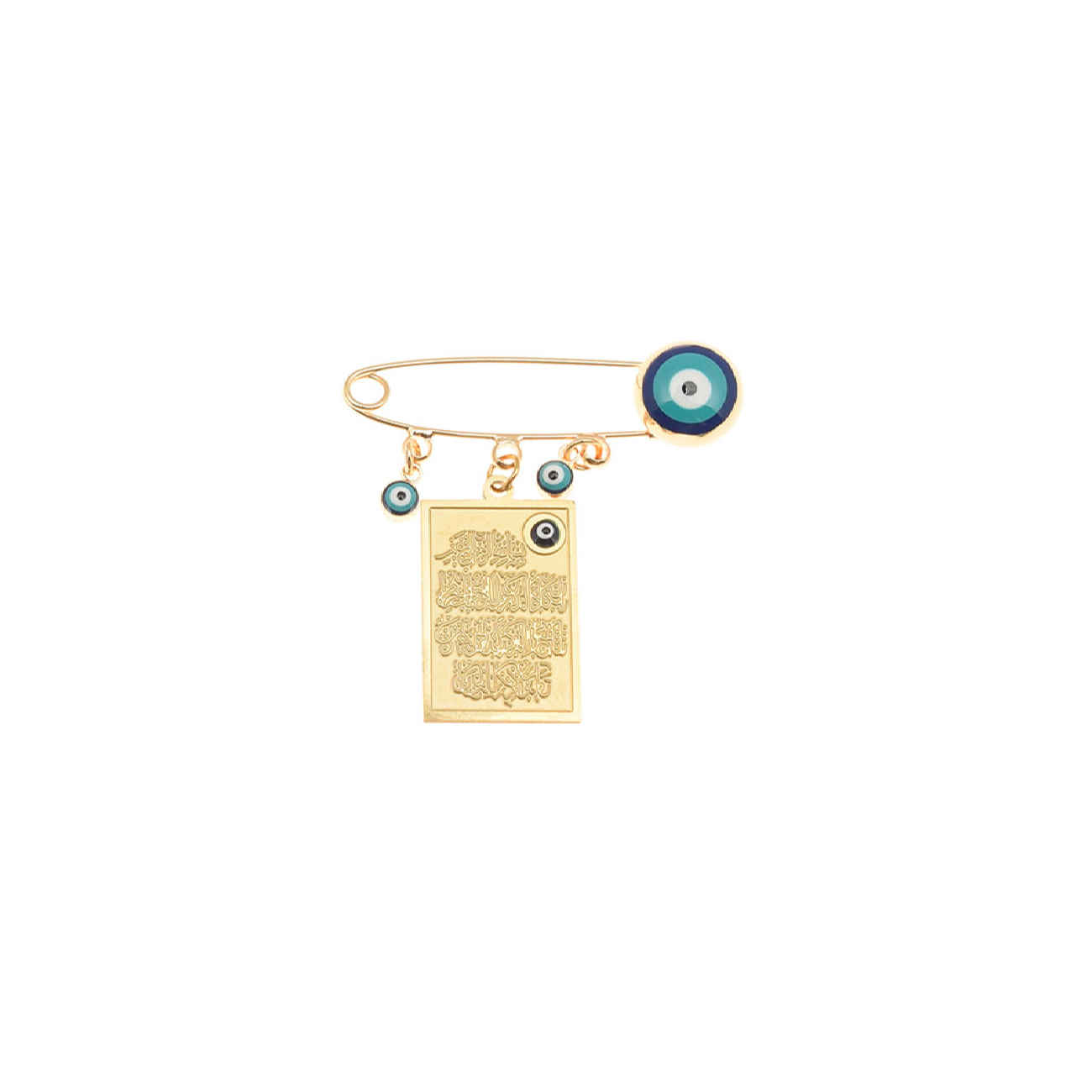 Islamic Pin Brooch for Newborn in Van Yakad & Evil Eye Design