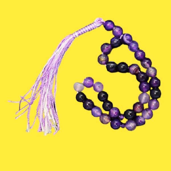 Islamic Amethyst Rosary Crafted with 33 Prayer Beads Tasbih