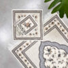 Islamic Thin Prayer Mat Sajadah in Chenille Floral