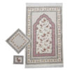 Islamic Thin Prayer Mat Sajadah in Chenille Floral