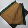 Islamic Velvet Prayer Rug Janamaz Padded Sajadah Black