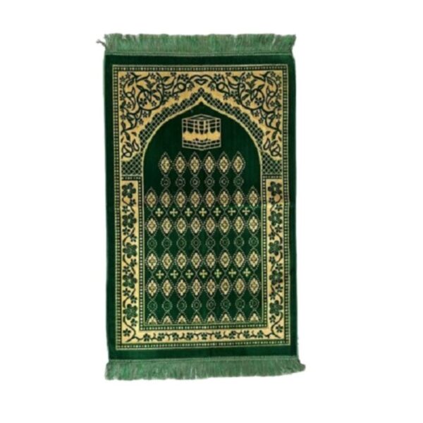 Islamic Velvet Prayer Rug Padded Sajadah Janamaz
