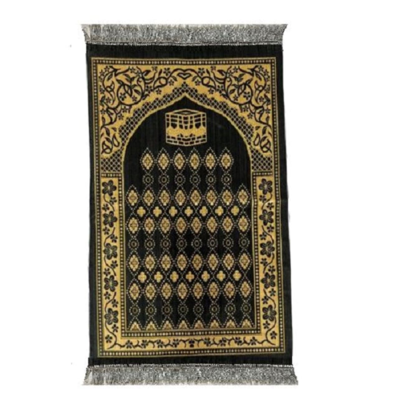 Islamic Velvet Prayer Rug Padded Sajadah Janamaz