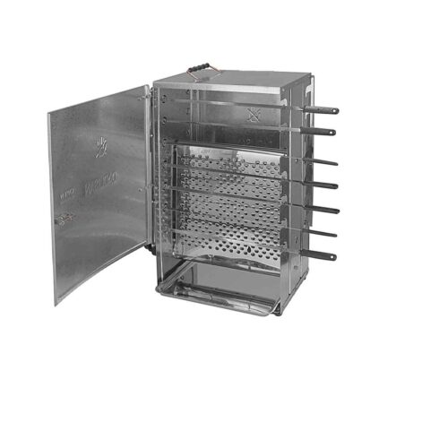 Vertical Kebab Gas Grill Burner – Automatic Rotating with 14-Skewer Stand