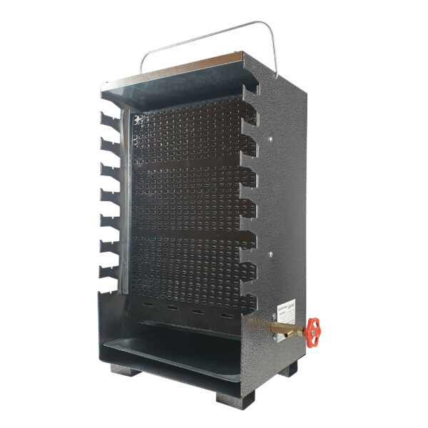 Vertical Kebab Gas Grill Burner - Smokeless with 8 Skewers for Indoor & Outdoor Use