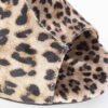 Leather Pump Heels for Women with Leopard Design