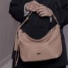 Leather Slouchy Bag - Hobo Style, Model Snake